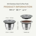 thumbnail image 2 of Reusable Nespresso Capsules Stainless Steel Refillable Coffee Pods Compatible for Nespresso Machine, 2 of 4
