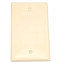 Leviton 80714-T 1-Gang No Device Blank Wallplate, Standard Size, Thermoplastic Nylon, Box Mount, Light Almond