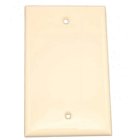 Leviton 80714-T 1-Gang No Device Blank Wallplate, Standard Size, Thermoplastic Nylon, Box Mount, Light Almond