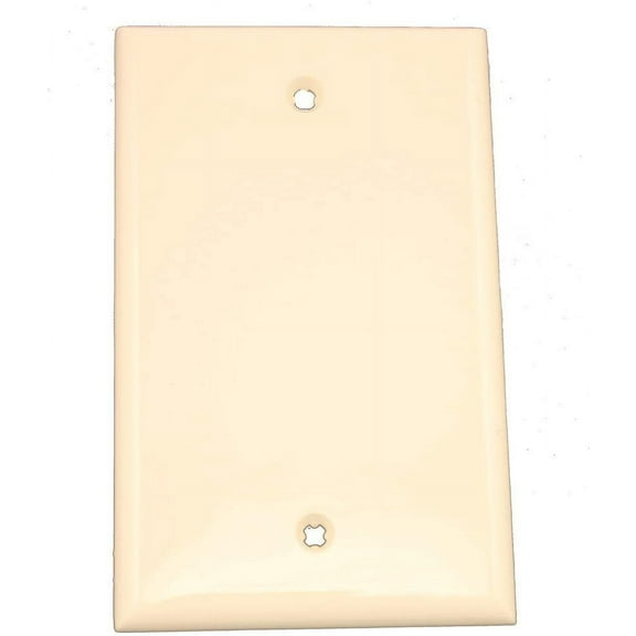 Leviton 80714-T 1-Gang No Device Blank Wallplate, Standard Size, Thermoplastic Nylon, Box Mount, Light Almond