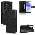 thumbnail image 1 of Funda de piel con textura de puntos para Samsung Galaxy A55 5G, color negro, 1 of 5