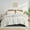 White, variant on Davulos 7 Pieces Queen Comforter Set,Soft Striped Pattern Bed in a Bag Queen Size, All Season Bedding Set with Comforter, Flat Sheet, Fitted Sheet, Pillowcases & Shams,Grey