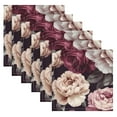 thumbnail image 6 of WOBOGO Milk White Peony Cloth Napkins 6 Pieces Soft Elegant Touch Durable Absorbent Quick Drying for Elegant Dining, 6 of 8