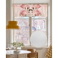 thumbnail image 4 of Romantic Pink Roses Kitchen Valances for Windows Farmhouse Linen Window Valance Curtain for Living Room Window Treatment Watercolor Vintage Botanical Floral Valance Rod Pocket Topper, 60 x 18 Inch, 4 of 6