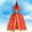 Red, variant on Elegant Kids Party Cloak Witch Cape With Embossed Gold Detailing For Magical Dress Up Play And Themed Events