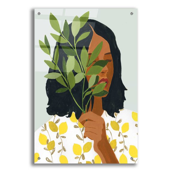 Epic Art 'Botany Portrait I' by Victoria Barnes, Acrylic Glass Wall Art, 24"x36"