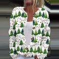 thumbnail image 2 of Women's Casual Long Sleeve Woolen Christmas Knitted Cardigan Button Down Jacket for Holiday Outfits and Cozy Wear,Green,4XL, 2 of 7
