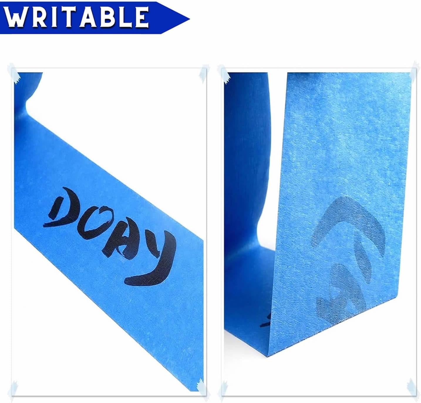 DOAY 4 Pack Blue Painters Tape - Masking Tape 0.50 Inch Wide - Multi-Surface, Smart Adhesion, Indoor & Outdoor - 360FT Total - Paint Tape for DIY, Labeling, Art, Car, General Purpose (#3910)