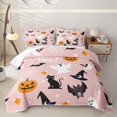 thumbnail image 2 of Erosebridal Cute Halloween Cartoon Twin Quilt Set,Funny Pumpkin Ghost Twin Coverlet Set For Girls,2-Piece, 2 of 7