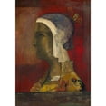 thumbnail image 2 of Odilon Redon 18x24 Black Ornate Framed Double Matted Museum Art Print Titled: Symbolic Head (C. 1890), 2 of 5
