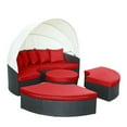 thumbnail image 2 of Modway Quest Canopy Outdoor Patio Daybed in Espresso Red, 2 of 9
