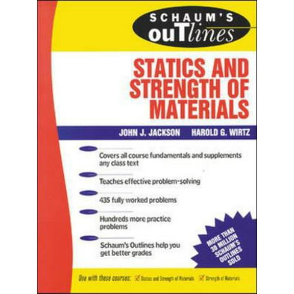 Pre-Owned Schaum's Outline of Statics and Strength of Materials (Paperback) 0070321213 9780070321212