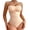 Apricot, variant on Strapless Shapewear Leotard for Women's Tummy Control Bodysuit Builts in Bra