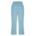 thumbnail image 3 of Roncen Women's Cropped Casual Pants - Sporty Loose Fit Trousers with Cross Waistband & Side Pockets, 3 of 8