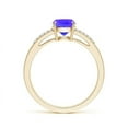 thumbnail image 2 of Angara Natural 1.6 Ct. Tanzanite with Diamond Classic Ring in 14K Yellow Gold for Women (Ring Size: 3.5), 2 of 8