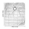 thumbnail image 4 of Unique Bargains 1 Pc Fashion Feather Pattern Hair Cut Barber Cape 62.99"x57.09" White, 4 of 6