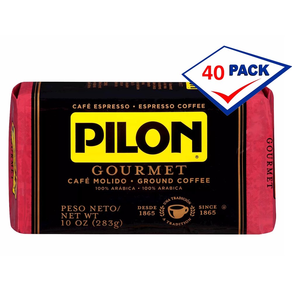 Pilon Gourmet Cafe Ground Coffee Vacuum, 10 Oz bricks (40 Pack
