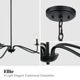 thumbnail image 6 of Elegant Traditional Black 5-Light  1-Tier Chandelier, Kitchen Island, 6 of 8
