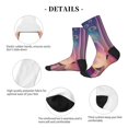 thumbnail image 4 of Pofeuu Dreamy Moonlit Window Print Crew Socks, Adult Running Hiking Socks for Youth and Adult, 4 of 7