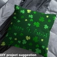 thumbnail image 2 of Manfei Happy St. Patrick's Day Sewing & Crafting Fabric (3 Yards), Three Leaves Clover Home Decor Fabric by the Yard, Black Green DIY Fabric, 2 of 6