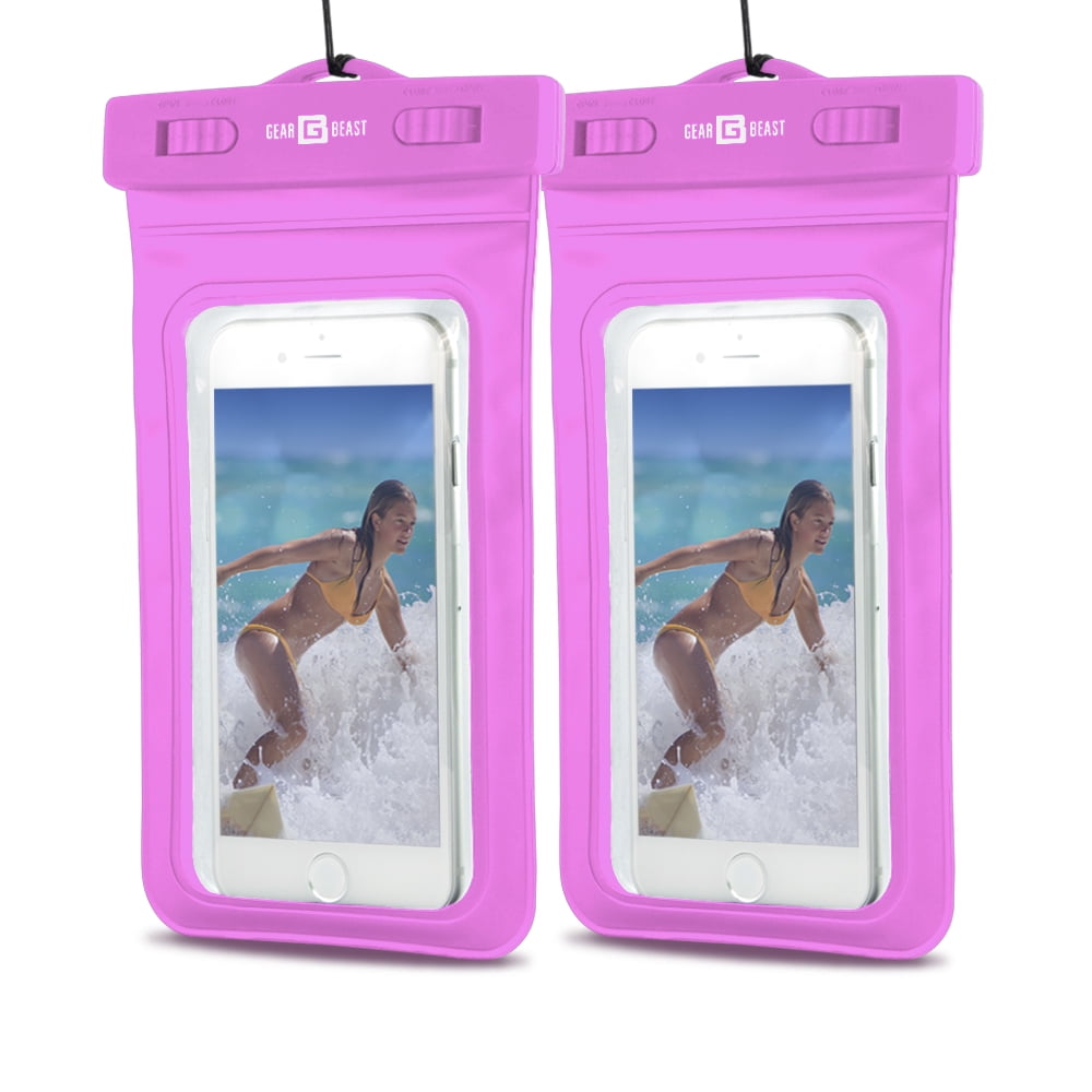 Photo 1 of 2 Pack Gear Beast Heavy Duty Universal Cell Phone Dry Bag IPX8 Certified Waterproof Case Pouch for iPhone X 8 Plus 7 Plus 8 7 6s Plus 6s 6 Plus 6 Galaxy S8 S8 Plus S7 S7 Edge S6 Note 8 5