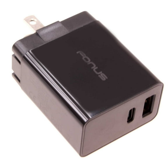 30W Quick Home Charger for T-Mobile REVVL 6 PRO 5G Phone - 2-Port USB Type-C PD Travel Wall Power X2N Compatible With REVVL 6 PRO 5G