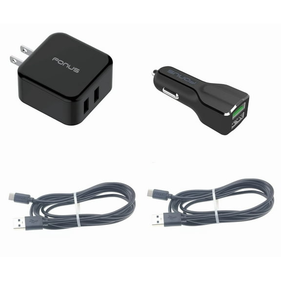 USB Cable Fast Home Car Charger for T-Mobile REVVL 6 5G Phone - Type-C 6ft Long Travel Power Adapter A7A Compatible With REVVL 6 5G Model