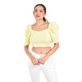 thumbnail image 1 of Crop top con moño en espalda Roman Fahion /Juvenil, 0680 (Amarillo) amarillo G, 1 of 4