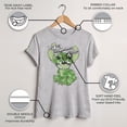thumbnail image 3 of Women's Lilo & Stitch St. Patrick's Day Stitch Let the Shenanigans Begin Graphic Tee Athletic Heather X Large, 3 of 9