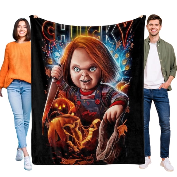 chucky Throw Blanket Gifts for Fans Lover Girls Boys Women Present Hoodie Him Bed 60"x80"