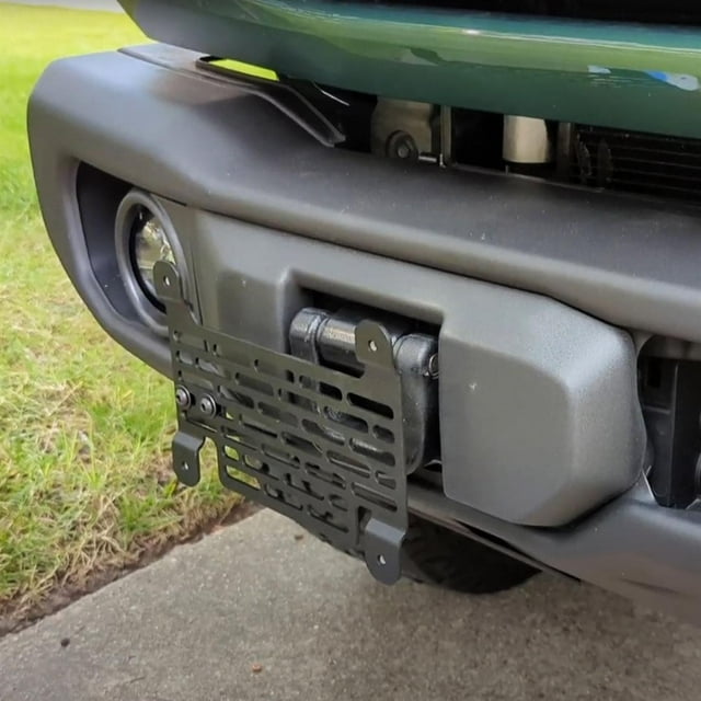 BuiltRight Industries License Plate Relocation Kit 106103 Black; Steel