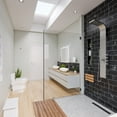 thumbnail image 4 of ALFI brand ABS16R-BM Black Matte 16" Wide Foldable Teak Shower Seat with Round Hardware, 4 of 11