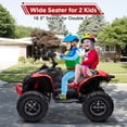 thumbnail image 6 of 24V Ride on Toys ATV for Kids, 6 Wheelers, 2 Seater, High & Low Speed, Forward & Backward, Bluetooth Music Story, Red, 6 of 8