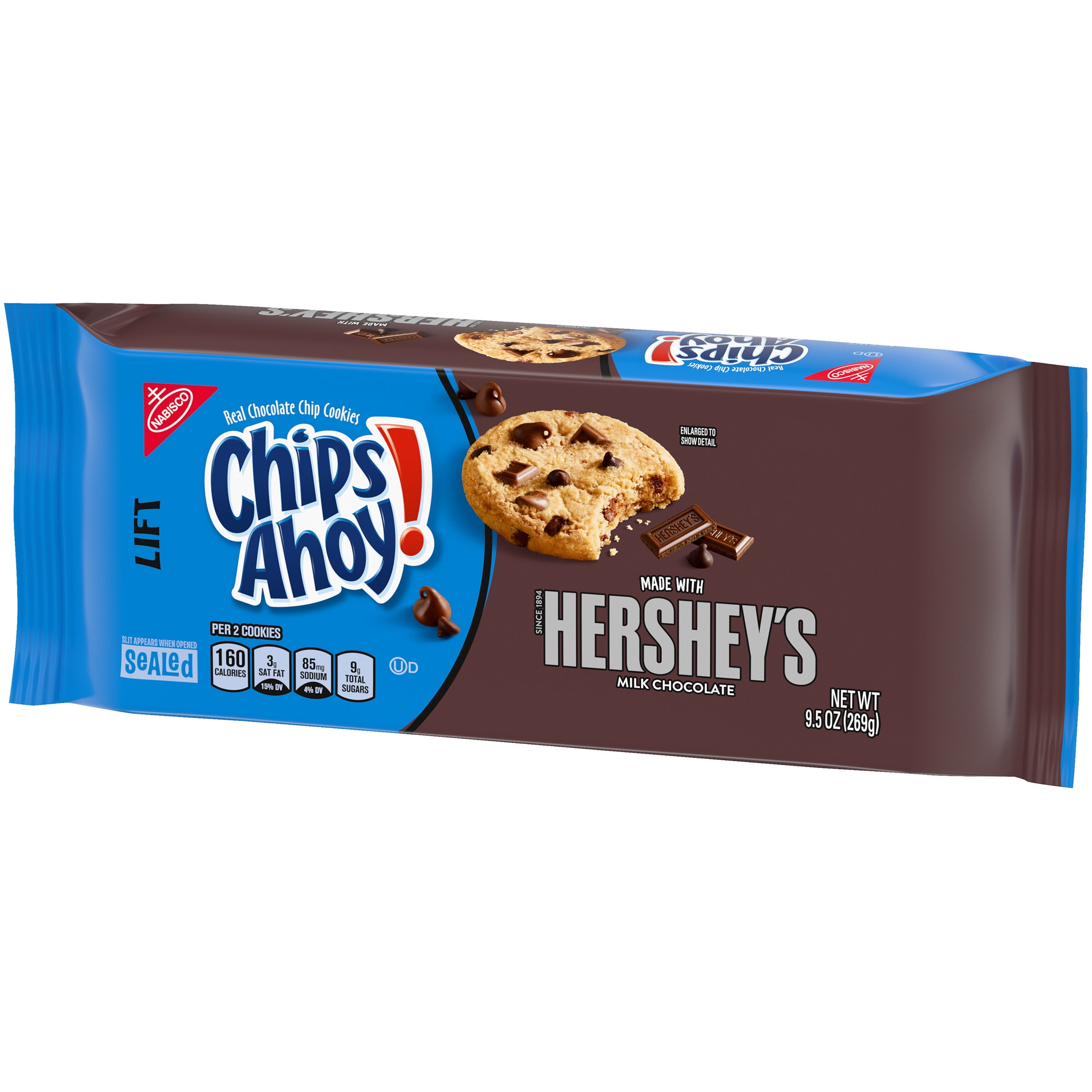 Chips Ahoy Cookies With Hershey S Milk Chocolate 1 Pack 9 5 Oz Walmart Com Walmart Com