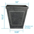 thumbnail image 4 of Better Homes & Gardens Edyth 16inch Square Planter, Recycled Resin, 4 of 10