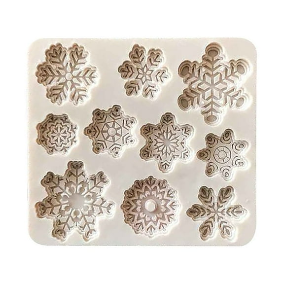 Ajhhao Snowflake Silicone Mold, Christmas Molds, Christmas Chocolate Molds, Snowflake Silicone Fondant Molds, Christmas Baking Molds For Christmas Chocolate Dessert Candy Cake Decoration