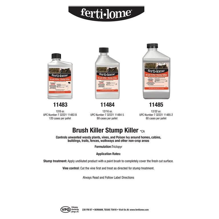 Ferti Lome Brush Killer Stump Killer, Herbicide for Woody Plants