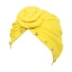 thumbnail image 5 of Sonducket Nudo Turbante Interior Hijab Cruz étnica Gorro Headwrap Plisado Accesorios de estilo femenino Gorros Gorros Banquete de boda Amarillo Amarillo 2piezas, 5 of 6