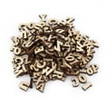 thumbnail image 1 of 200 letras de madera mixtas sin pintar, decoraciones DIY, juguetes de aprendizaje temprano para niños (letras n.° 1), 1 of 14