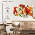 thumbnail image 5 of Elephant Stock Poppies Melody Wall Art - Horizontal Multi Panel Canvas - Living Room Wall Decor - Floral And Botanical Multi Panel - Orange And Red Decor By Lisa Audit - 84" x 54", 5 of 8