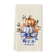 thumbnail image 2 of Cififendec Thanksgiving Autumn Kitchen Towels, Vintage Watercolor Pumpkin Printed Absorbent Cotton Dish Towels for Fall Cooking Prep, 23.62"×15.75", 2 of 6