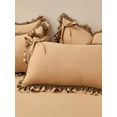 thumbnail image 5 of 1 Pack Pillowcase Solid Modern Bow Lace Ruffle Decor Soft Luxury Pillow Cover for Home Khaki 48 * 74, 5 of 5