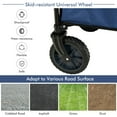 thumbnail image 6 of Canddidliike Outdoor Folding Wagon Cart with Adjustable Handle and Universal Wheels-Navy, Collapsible Folding Wagon for Camping, Shopping, Sports, 6 of 9