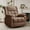 Brown, variant on YSICK Massage Swivel Rocker Recliner Chair Linen Fabric for Living Room,Beige