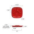 thumbnail image 2 of Excellante Passion Red Melamine Dinnerware Collection 15 x 15 inch Chip and Dip Platter, 1.75 inch Deep, Comes in Each, 2 of 3