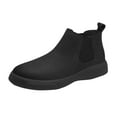 thumbnail image 2 of LSLJS Men's Ankle Boots, Men's All Match Spring And Mid Tube Solid Color Wear Flat, 2 of 4