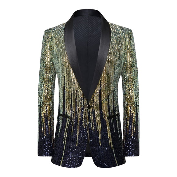 Suits for Men,Jackets for Men,Mens Court Style Solid Color Sequin Performance Suit Breasted Suit Jacket,Jacket for Men,Mens Jackets Casual