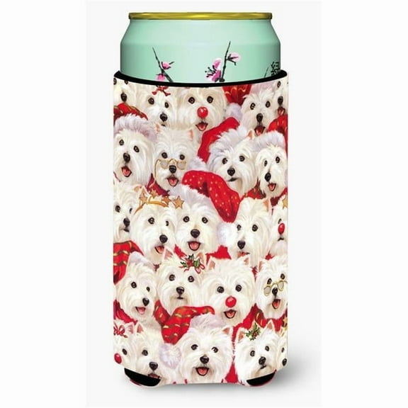 Carolines Treasures Westie Christmas a Plenty Tall Boy Hugger Tall Boy multicolor
