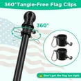 thumbnail image 2 of Yeyebest Flag Pole for House Outhood Commerical with 5 Position Mounting Bracket, 5ft Stainless Steel Black Flagpole Kit Handheld Portable Carry Use,Tangle Free House Garden Flag Pole, 2 of 7