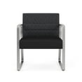 thumbnail image 2 of Waterfall Reception Sled Base Oversize Guest Chair / Silver / Dark Gray / Black, 2 of 5